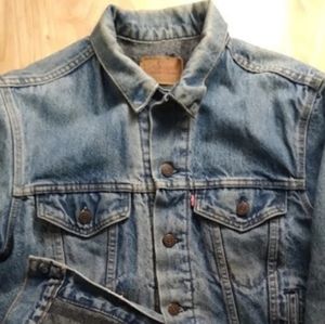 Vintage Levi's Type 3 Blanket Lined Blue Denim Jean Jacket